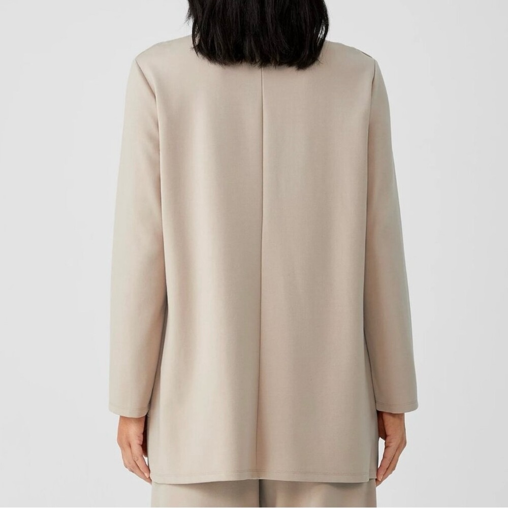 Eileen Fisher Washable Flex Ponte High Collar Jacket Cream Women's 1X - Picture 5 of 15